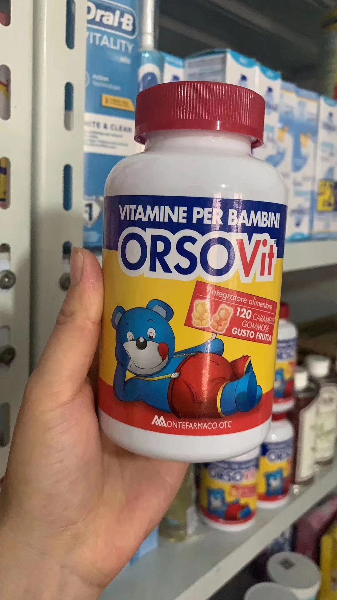 New date Italian original imported ORSOVIT bear children's comprehensive vitamin gummies 120 large bottles