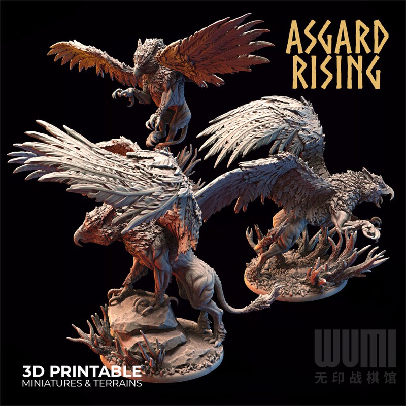 Griffin, Lion Eagle, Nightmare Spider, Dnd Tabletop Game Miniatures, Asa Realm Griffin, Lion Eagle, Nightmare Spider, Dnd Tabletop Game Miniatures, Asa Realm