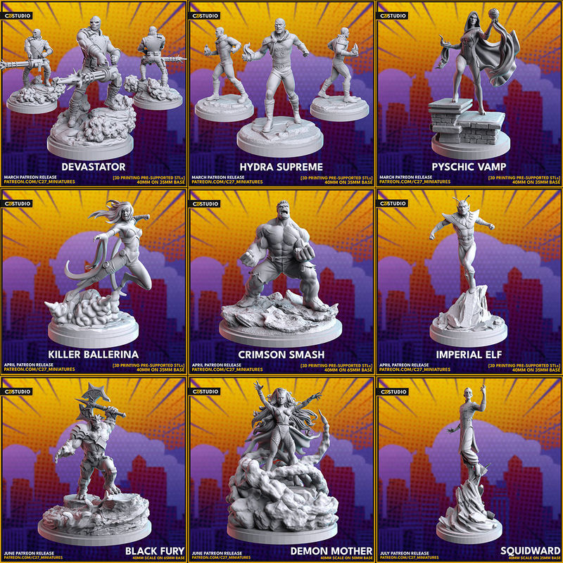 【Crazy Villains】Crossbones Superstar Red Hulk Black Dwarf Ebony Throat Marvel Figure Model