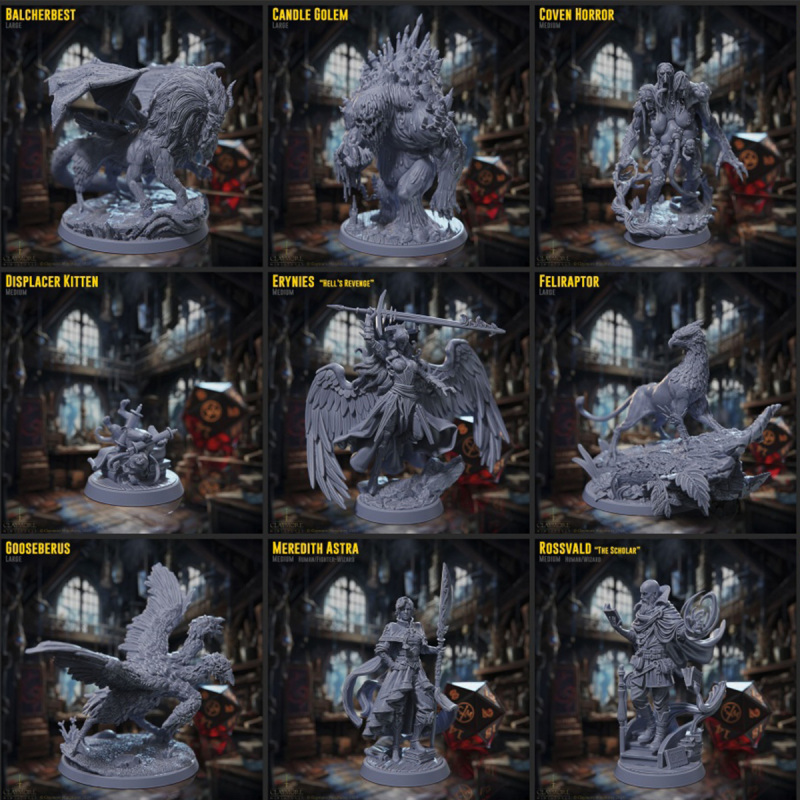【Animal Metaphor】Academy Warrior Mage Bard Candlelight Golem Dnd Tabletop Rpg Battle Chess Model