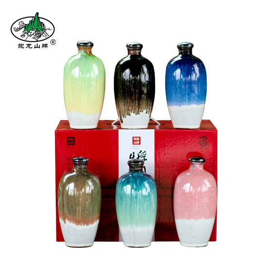 Baolongshan Shaoxing Six Bottles of Different Flavor Rice Wine Full Box of Huadiao Wine 500ml*6 Bottles of Rice Wine Gift Box