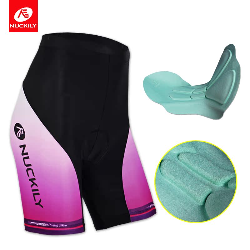 NUCKILY Summer cycling pants female shorts sponge pad breathable speed bike trousers mountain road equipment