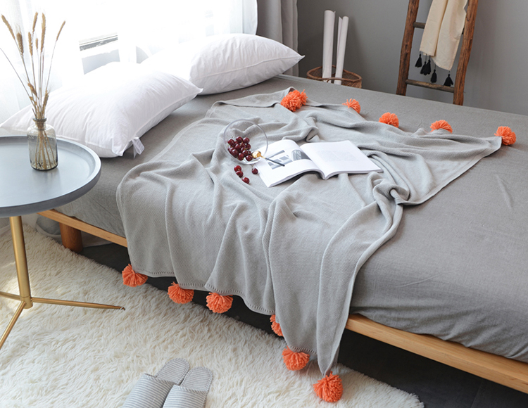 Đa chức năng giải trí chăn mền len đan khăn tua hit sofa màu đi chăn trên giường Bắc Âu trang trí thảm đi xe - Ném / Chăn chăn lông cừu nanjiren