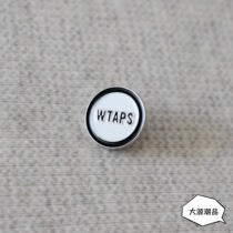 Spot WTAPS 18AW CIRCLE BADGE STEEL PIN 18AW round metal brooch badge