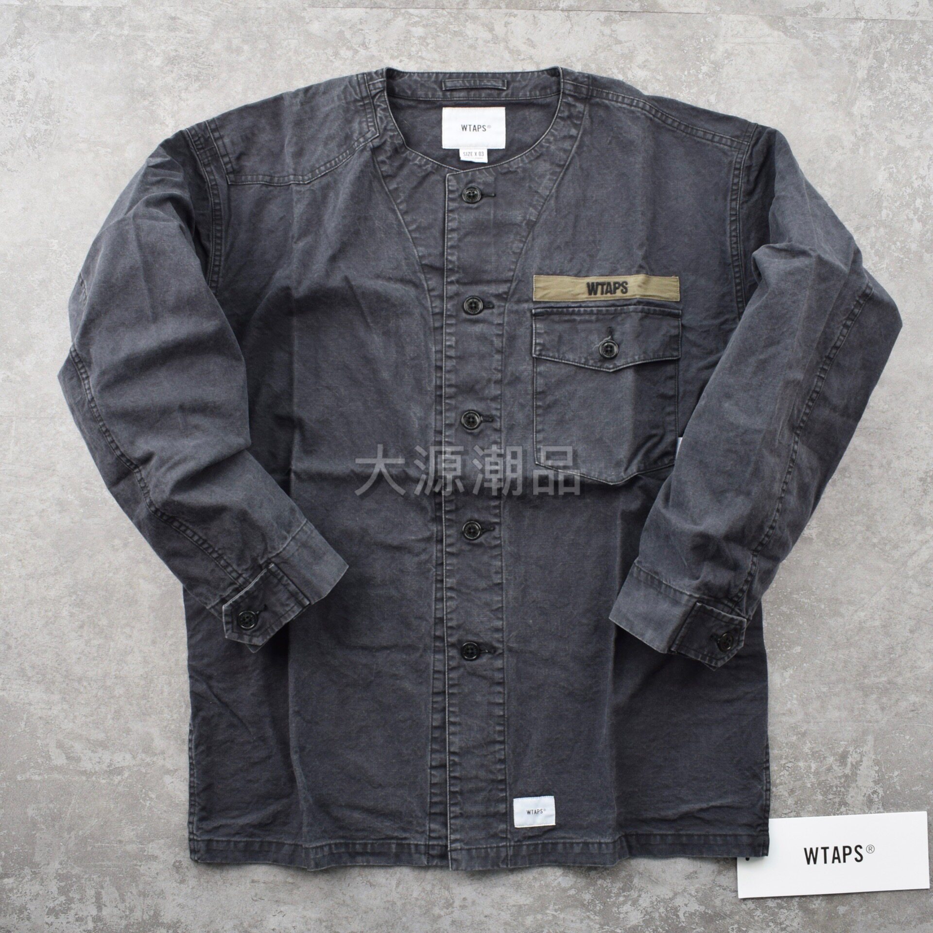 WTAPS SCOUT LS SHIRT COTTON OXFORD Single Bag Military Cocket 20AW