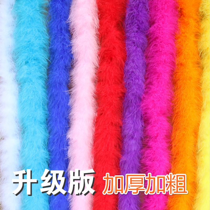 1 piece of 2m turkey feather brush strip diy feather bouquet packaging costume wedding Christmas stage performance decoration
