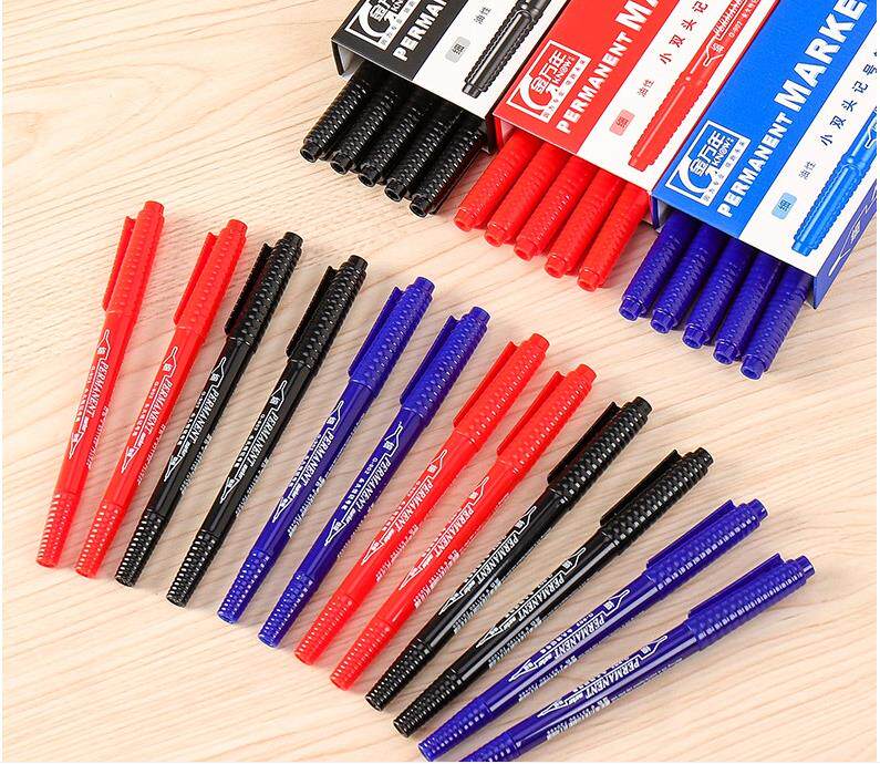 Golden years G-902 small double head fine note pen oily pen Mike pen Macpen black red blue color