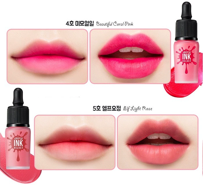 Spot Hàn Quốc Peripera Airy Velvet Air Ink Velvet Matte Lip Color Lip Liquid - Son bóng / Liquid Rouge son bóng 3ce glass gloss	