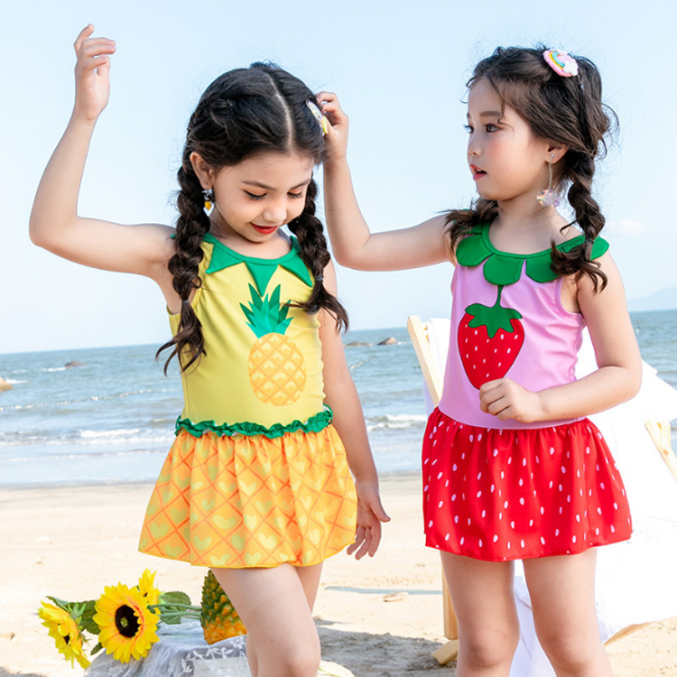 Pick up the leak Girls Swimsuit New Style Foreign Style Child Princess Skirt Children's Girl Korea Cute Baby Swimsuit