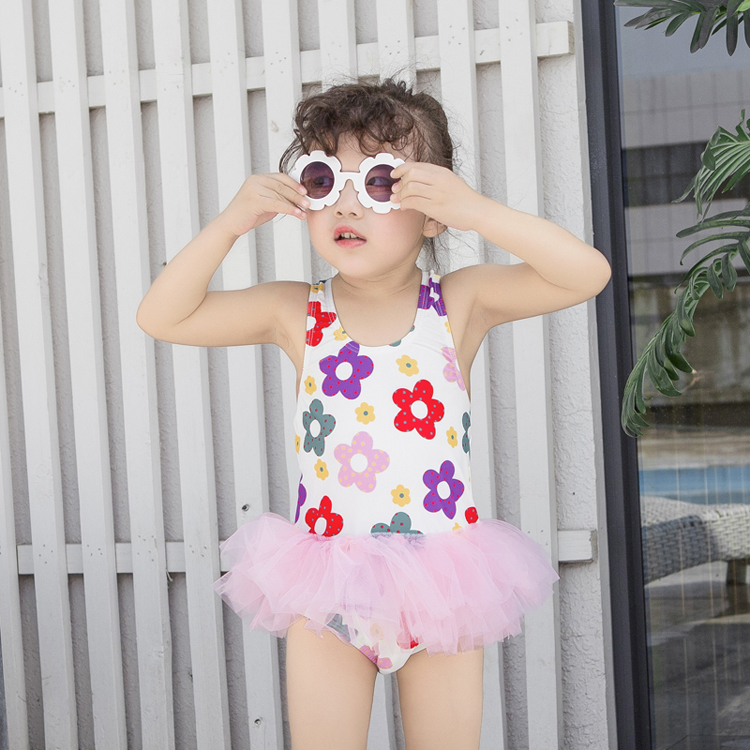 Children's swimsuit girl princess loves Korean net ruby swimsuit girl dress swimsuit