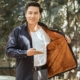 Bố mặc mùa đông nam trung niên áo ấm nam dài tay trung niên nam dày cộng với áo nhung