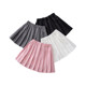 Girls pleated skirt 2024 spring and summer new suit children's college style white skirt big children's girl skirt