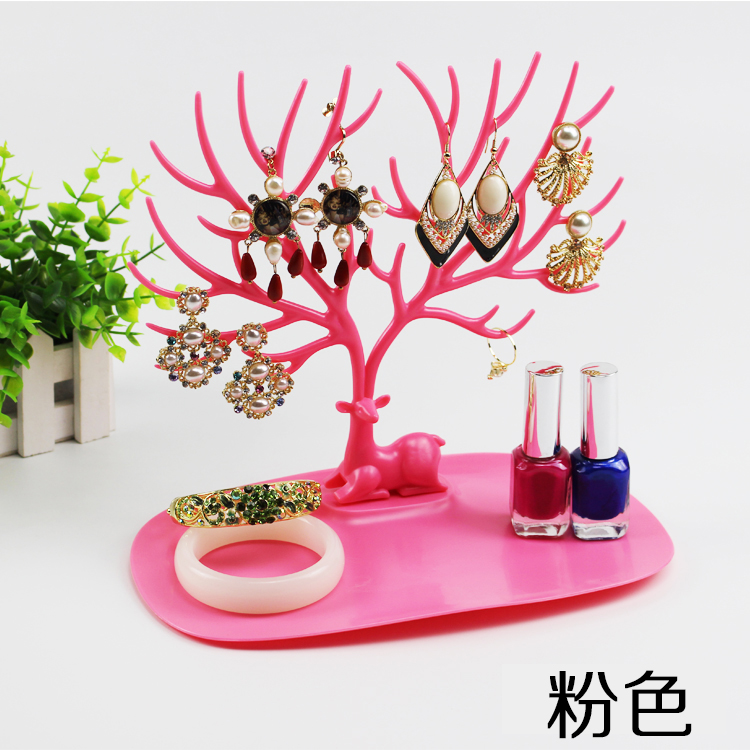 Sáng tạo nhỏ gạc cây trang sức đồ trang sức hộp lưu trữ Bông tai vòng đeo tay vòng đeo tay bông tai hiển thị đứng - Vòng đeo tay Cuff vòng ngọc bích