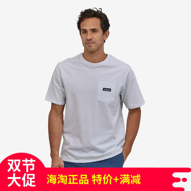 Patagonia P-6 Logo Men's Pocket Short-Sleeve Pure Cotton Classic Casual T-Shirt 37406 Patagonia P-6 Logo Men's Pocket Short-Sleeve Pure Cotton Classic Casual T-Shirt 37406