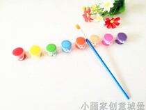 Childrens DIY toy painted graffiti high gloss acrylic paint 3ml 8 color paint with brush set