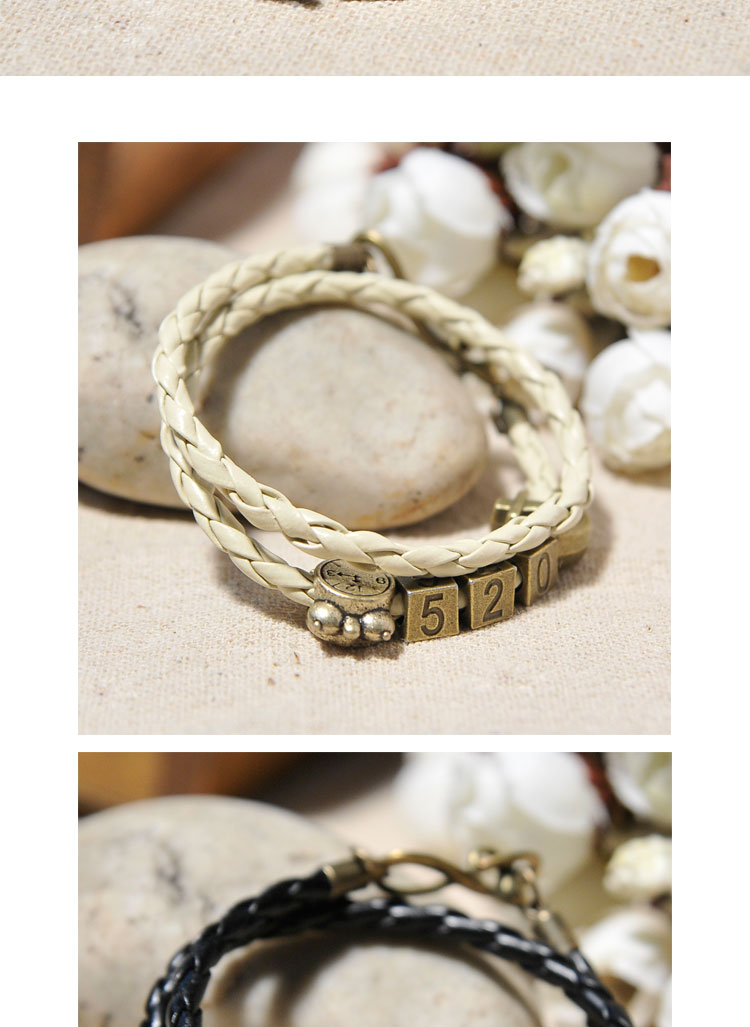 DIY handmade tùy chỉnh vòng đeo tay nam và nữ Sen retro thời trang cặp vợ chồng vòng tay bạn gái tay dây trang sức quà tặng đá mắt hổ