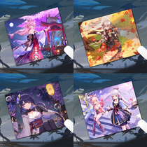 Yuanshen trumpet mouse pad theme game peripheral edge-locked mouse pad Keli Zhongli Thor walnut Gan Yu carved clear