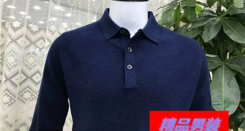 Hàng hiệu 2 màu Nam giới mùa thu và mùa đông kinh doanh trùm đầu áo len dày len cashmere áo len dệt kim dài tay - Áo len Cashmere