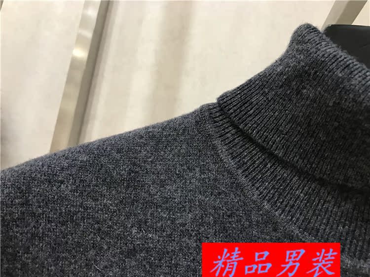 Giá trị lớn hàng hóa tốt đến người đàn ông của mùa đông dày len + cashmere cao ve áo áo len treo tag giá 3390 nhân dân tệ