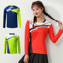 Badminton clothing long sleeve tops for men and women autumn and winter quick-drying couples sportswear competition table tennis uniforms indoor training uniforms