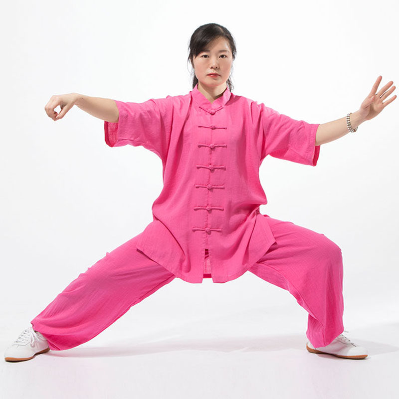 Tai Chi Clothing Cotton Linen taijiquan Taijiquan Costume practice Chinese Wind Martial Arts Performance Suit Men and women Summer short sleeve suit