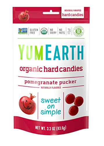 YumEarth Organic Pomegranate Hard Candy 3.3 Ounce