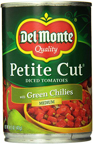 Del Monte Diced Tomatoes with Chiles 14.5 Ounce D
