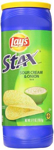 Lays Stax Potato Crisps Sour Cream and Onion 5