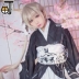 [三 町 目] 穹 cosplay tóc giả em gái tóc đuôi ngựa đơn cos tóc giả kimono đen