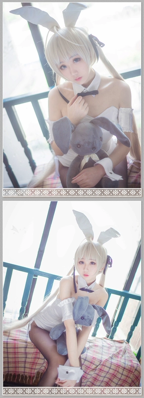 Chị Bunny cô gái cos cạnh trống bộ đồ anime hầu gái cosplay hinata