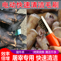 Electric brush pigs trotters and pigs head wash and scrape pigs feet artifact cleaning machine singeing clean pig skin meat washer brush bristle pigs trotters brush