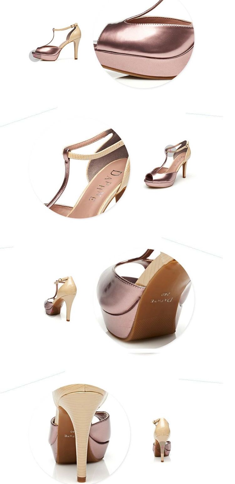 Daphne Daphne sandal cao gót nữ mùa hè đẹp với khe hở thời trang không thấm nước T-bag với giày cao gót cá sandal vento