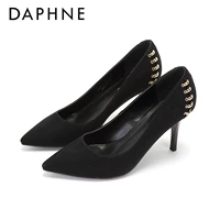 Daphne/达芙妮 Модные туфли на каблуке с острым носком с низким вырезом на каблуке