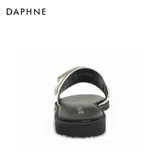 Daphne/达芙妮 Летний комплект, слипоны, повседневные тапочки на плоской подошве, мюли, лето 2020 года, круглый носок