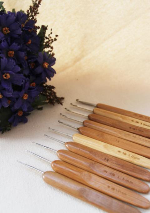 Gạo sáng tạo cuộc sống Carbon móc crochet Công cụ móc sắt Carbonized crochet đầu tròn - Công cụ & vật liệu may DIY kim may công nghiệp