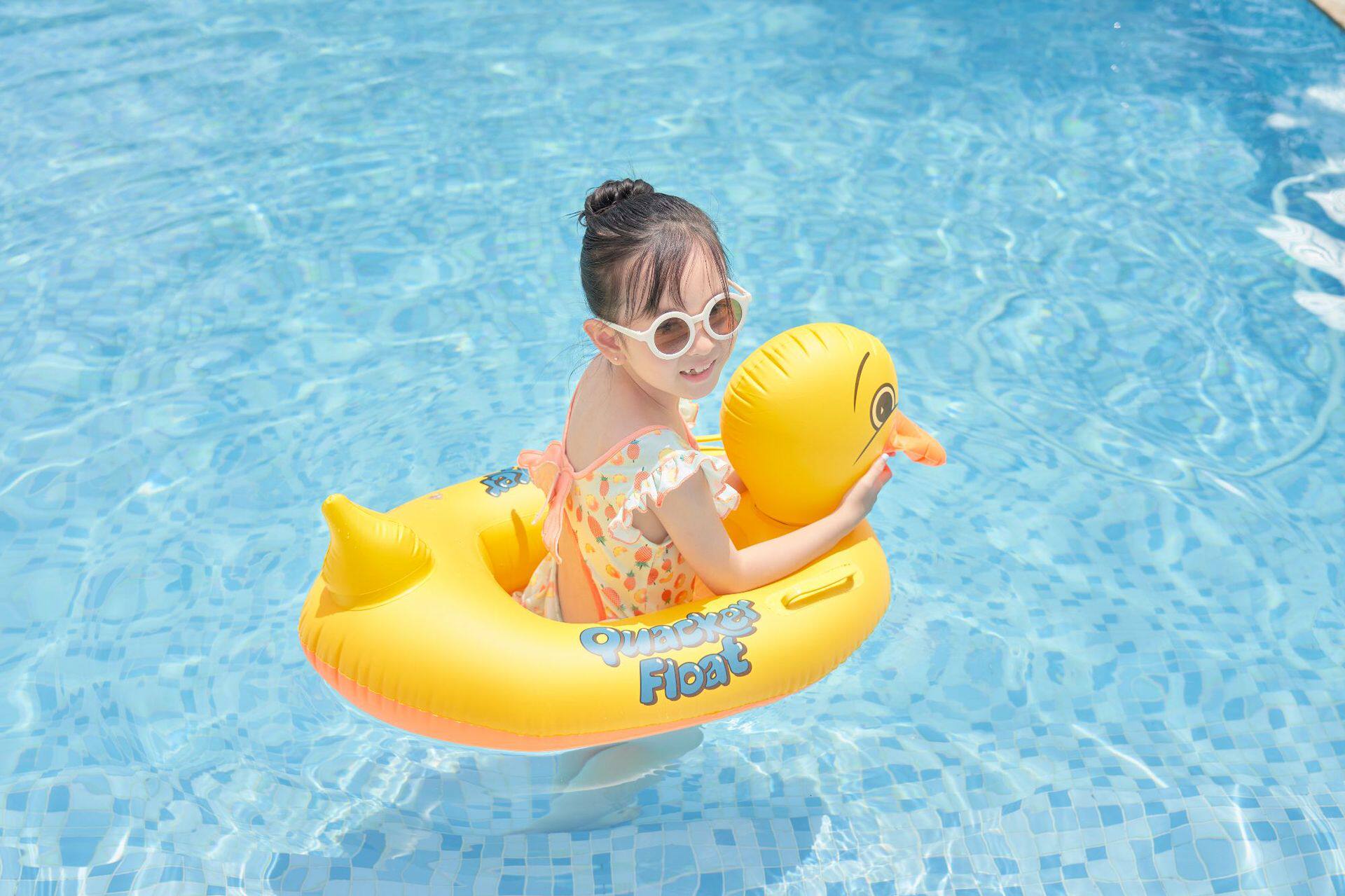 B.Duck, милый плавательный круг, увеличенная толщина, защита от опрокидывания 