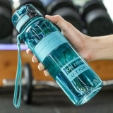 Вместительная и большая портативная пластиковая спортивная бутылка для спортзала, 1000 мл, материал