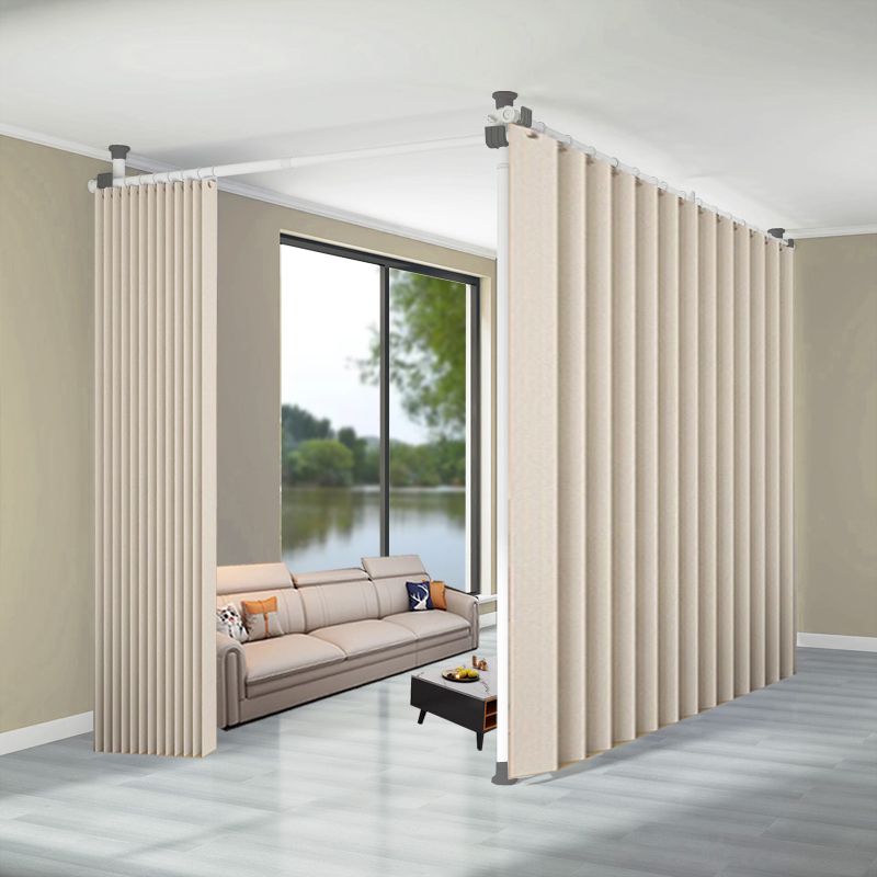 Folding Screen Partition for Living Room and Bedroom, Bed Blocking, Room Divider Curtain, Folding Mobile Office Partition Wall