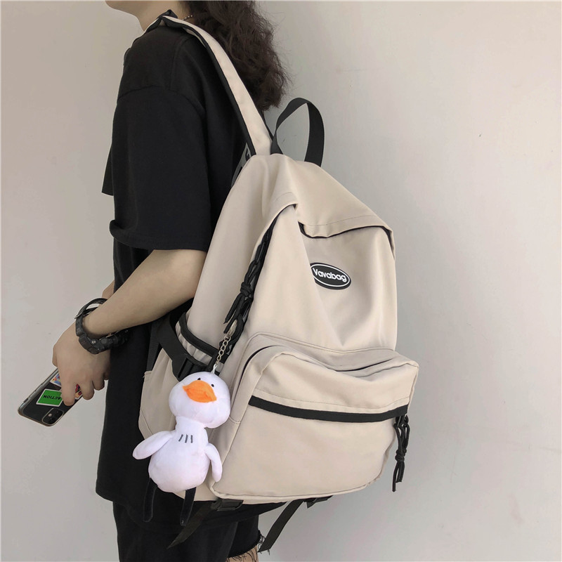 Junior high school schoolbag female Senior high school Korean version of Harajuku ulzzang college students large capacity simple Joker backpack Japanese department