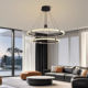 Italian Minimalist Circular Living Room Chandelier, Modern Light Luxury with a High-End Feel, Designer Creative Model Room Showroom Dining Table Lamp