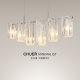 Minimalist French Light Luxury Glass Dining Room Chandelier Bauhaus Designer High-End Dining Table Bar Counter Linear Strip Light
