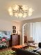French-Style Vintage Living Room Lamp, Star Ceiling Light, Bauhaus Glass, Simple and Luxurious, High-End Bedroom and Dining Room Lamp
