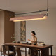 Song Dynasty Aesthetic Tea Room Chandelier, Long Strip, Zen Style, Chinese Style, Walnut Color, Restaurant Bar Counter, Study, Guesthouse