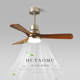 Second-Hand Fan Lamp Bauhaus American Retro Home Living Room Bedroom Lamp New Chinese Style Dining Room Eye-Protecting Ceiling Fan Lighting