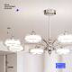 Vintage Bauhaus Living Room Chandelier, Full-Spectrum, Elegant and High-End Glass Dining Room and Bedroom Light, Creative Main Hall Lamp