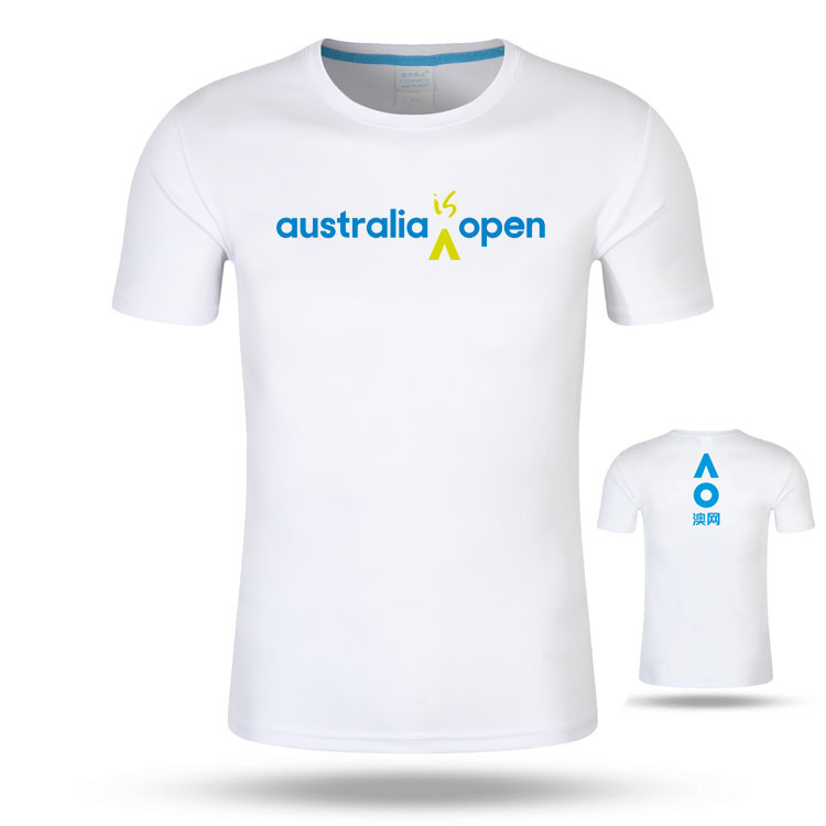 Australian Nets Four Grand Slam Tennis Suits Speed Dry men and women T-shirt blouses Round Collar Jersey Jersey Customize Sport Sweat