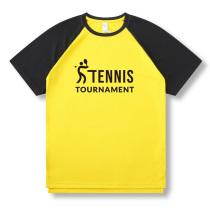 Quick-drying raglan tennis clothing printed breathable mesh mens and womens competition short-sleeved quick-drying custom T-shirt training jersey