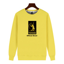 Velvet thickened tennis wear sweatshirt long-sleeved autumn and winter outdoor top warm round neck mens and womens jersey sports training