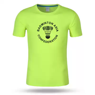 Multi-color badminton suit quick-dry men's and women's T-shirts student training Jersey team uniform competition custom culture Asian Badminton Federation