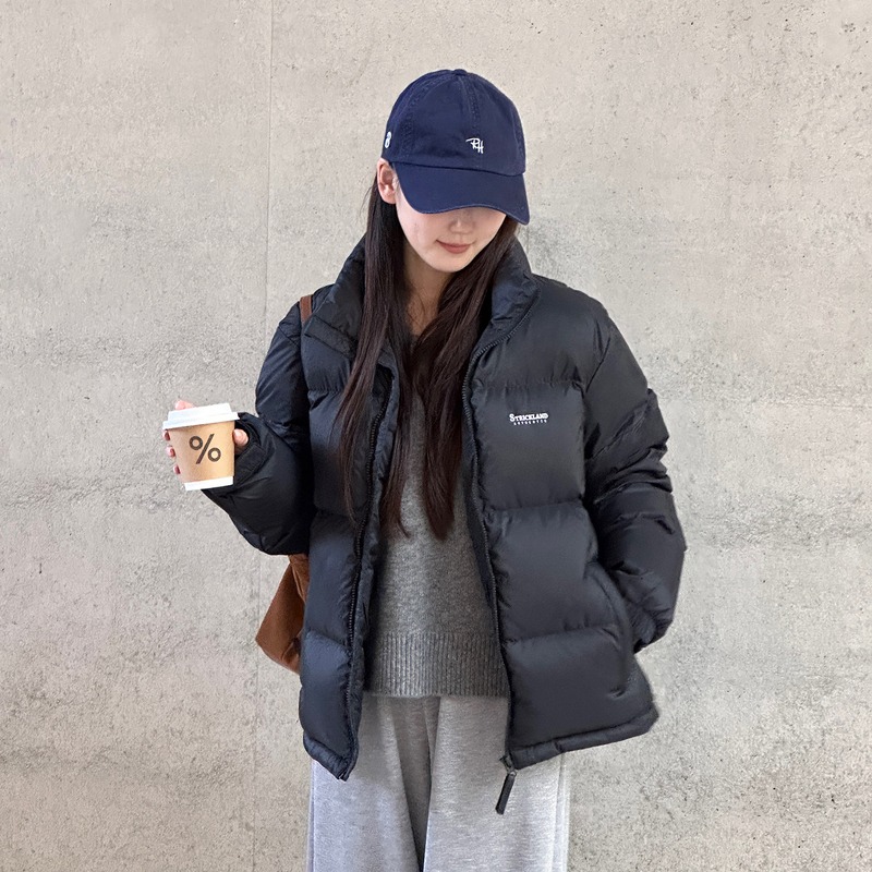 Black Short down Jacket for Women 2026 Winter Korean Style Couple's Matching Thick Loose Fit Commuter Stand Collar Puffer Jacket Black Short down Jacket for Women 2026 Winter Korean Style Couple's Matching Thick Loose Fit Commuter Stand Collar Puffer Jacket